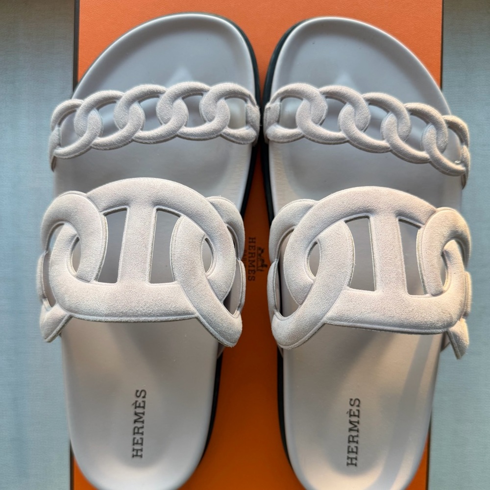 Hermès Rose Oran Extra Sandals